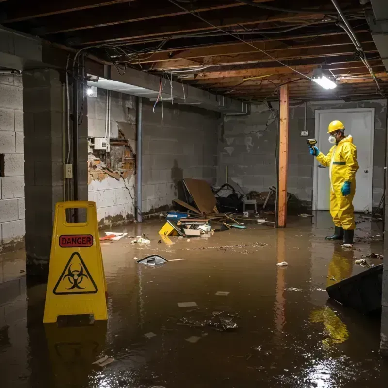 Flooded Basement Electrical Hazard in Dix Hills, NY Property